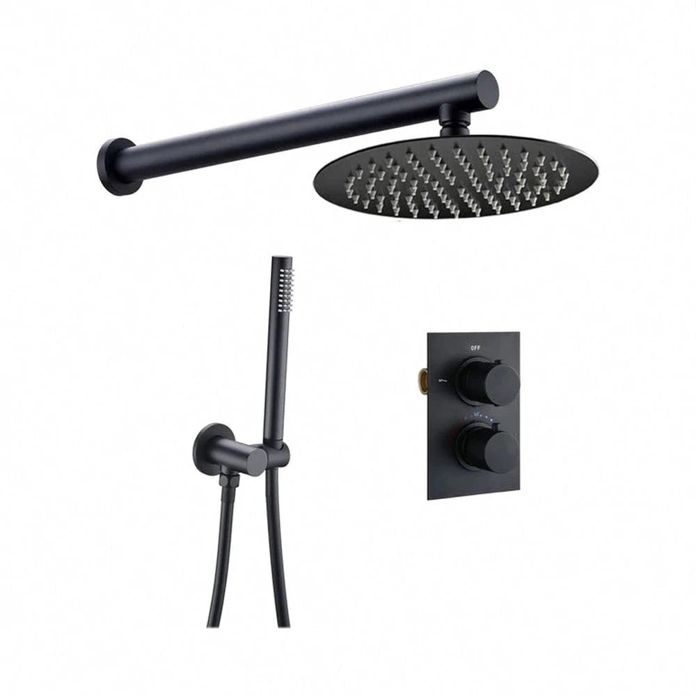 Thermel – douche encastrée, noir mat