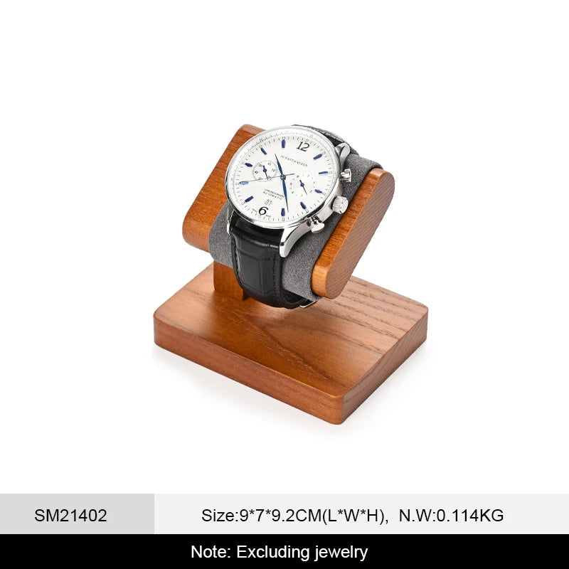 Présentoir Carrure chevalet, une montre, suédine grise