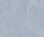 Papier peint effet plâtre peigné bleu brume : détail de la matière, stries du plâtre peigné bleu brume