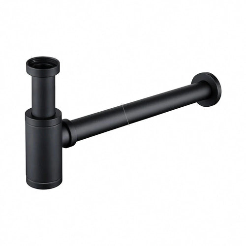 Siorel – siphon de lavabo, noir mat