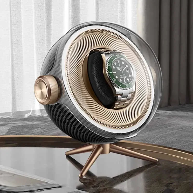 Remontoir Lunette une montre, finition carbone