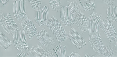 Papier peint effet plâtre peigné vert d'eau : vue du motif, plâtre vert d'eau travaillé en larges coups de peigne
