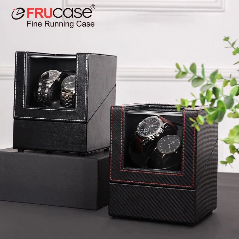 Remontoirs Bascule noir et carbone, deux montres en rotation