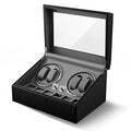 Remontoir Platine ouvert, quatre montres en rotation et cinq en rangement