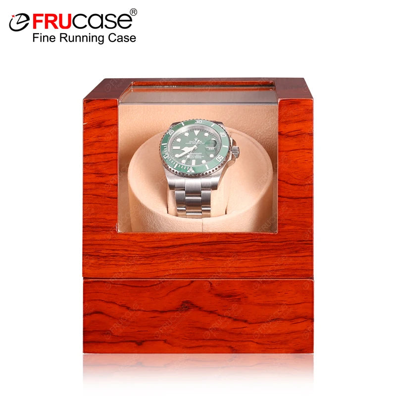 Remontoir Couronne une montre, bois rouge laqué
