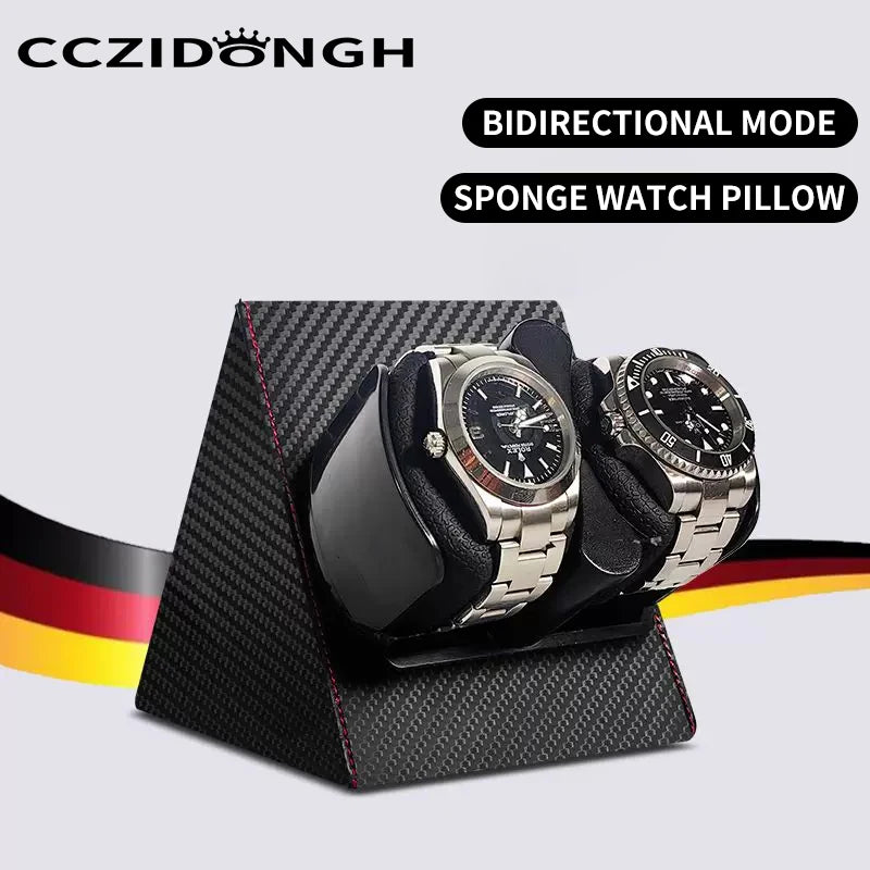Remontoir Pignon 2 montres, finition carbone