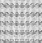 Papier peint panoramique Écailles grises à lignes fines : vue à plat du motif, écailles en fines lignes blanches sur fond gris