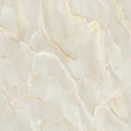 Papier peint effet marbre ivoire : vue à plat du motif, effet marbre crème à veines beige