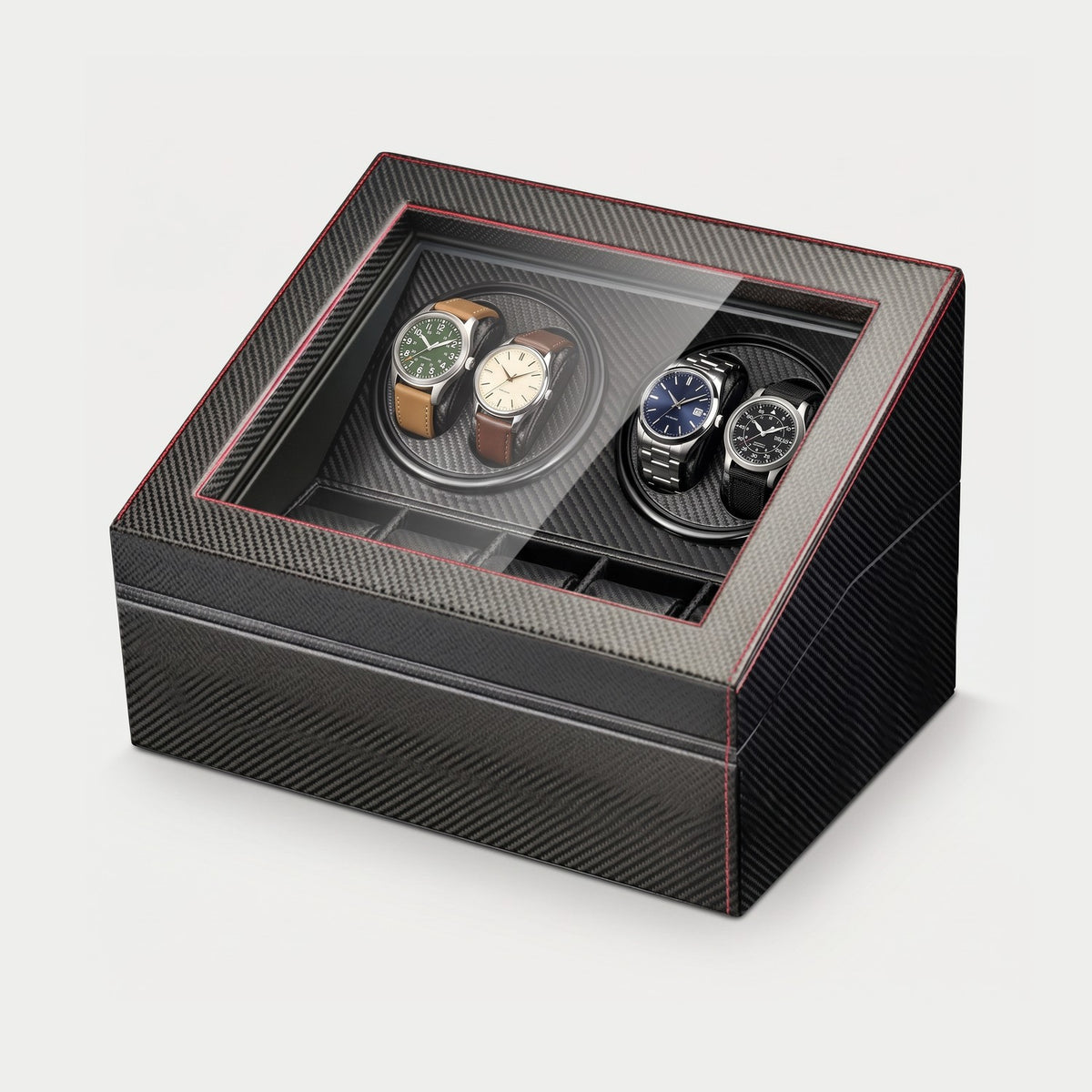 Remontoir Pont 4 montres, version US, quatre montres sur leurs coussins